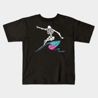 Surf Skeleton Kids T-Shirt